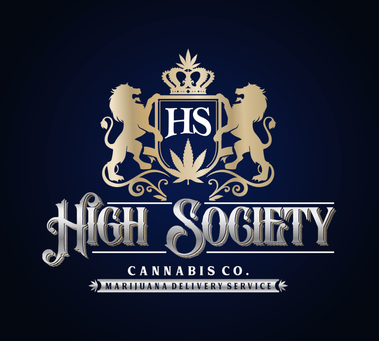Marijuana Delivery Irvine CA High Society Cannabis Co. Dispensary Delivery Service Official Weed Delivery Logo